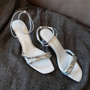 Sparkly Silver Banded Jeweled N.Y. Transit‎  Shoes